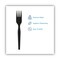 Dixie SmartStock Series-O 6.5 in. Mediumweight Plastic Cutlery Forks Refill - Black (40/Pack, 24 Packs/Carton)